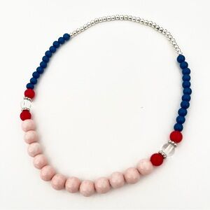 Seed Australia Girl's Bead Necklace Pink Blue Vintagey Princess Chic Sweet Hip